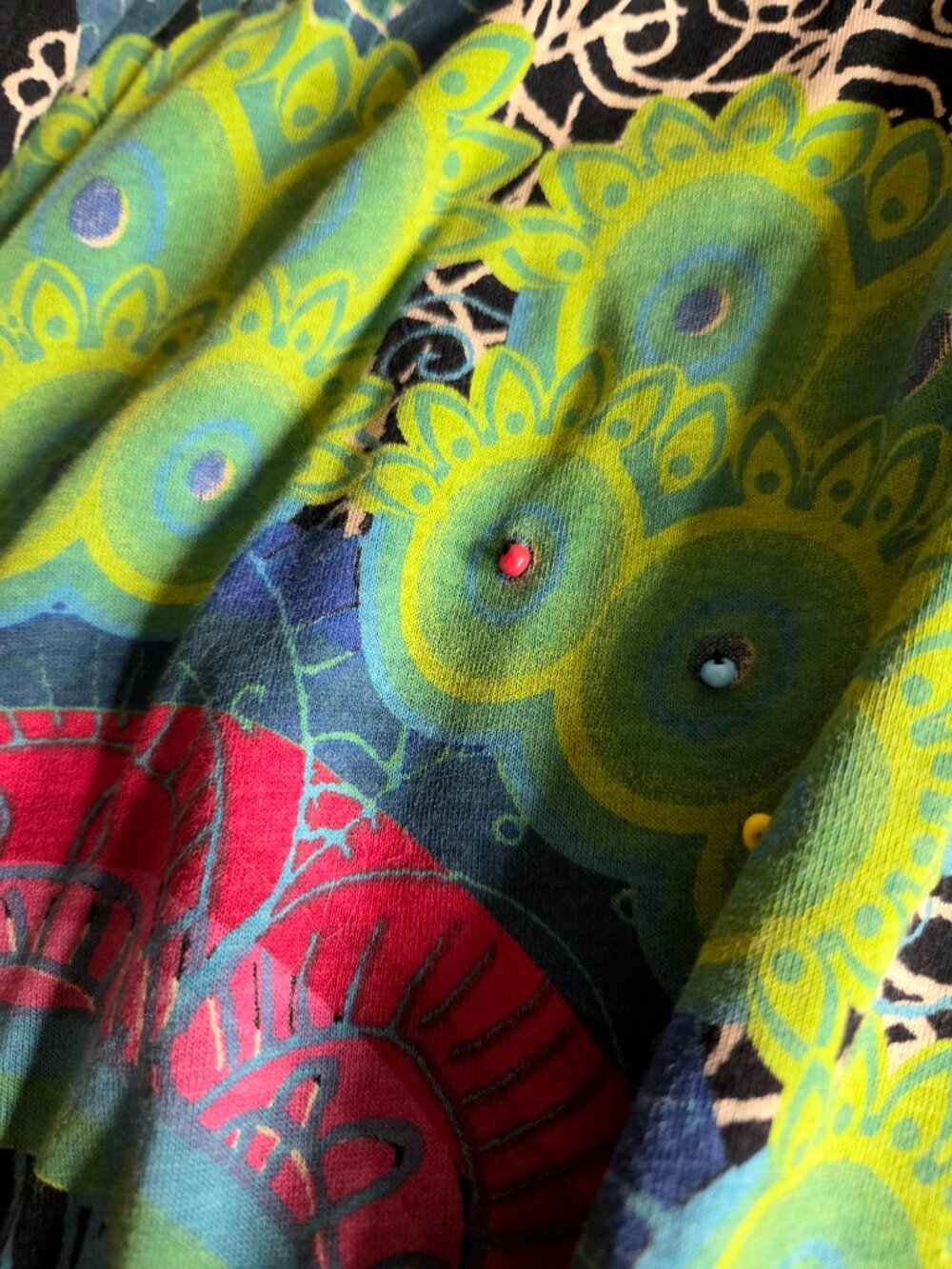 Desigual A-Line Multicolored High Waisted Skirt - Picture 7 of 12